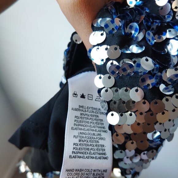 Dress the Population Metallic One Shoulder Dress - Picture 5 of 5